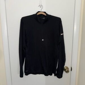 Nike Men’s Dri-FIT Running Half Zip Pullover - Black - Size M